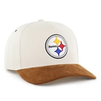 Men's Carhartt x '47 Natural/Brown Pittsburgh Steelers Undyed Relaxed Hitch Adjustable Hat
