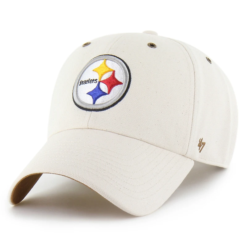 Men's Carhartt x '47 Natural Pittsburgh Steelers Undyed Clean Up Adjustable Hat