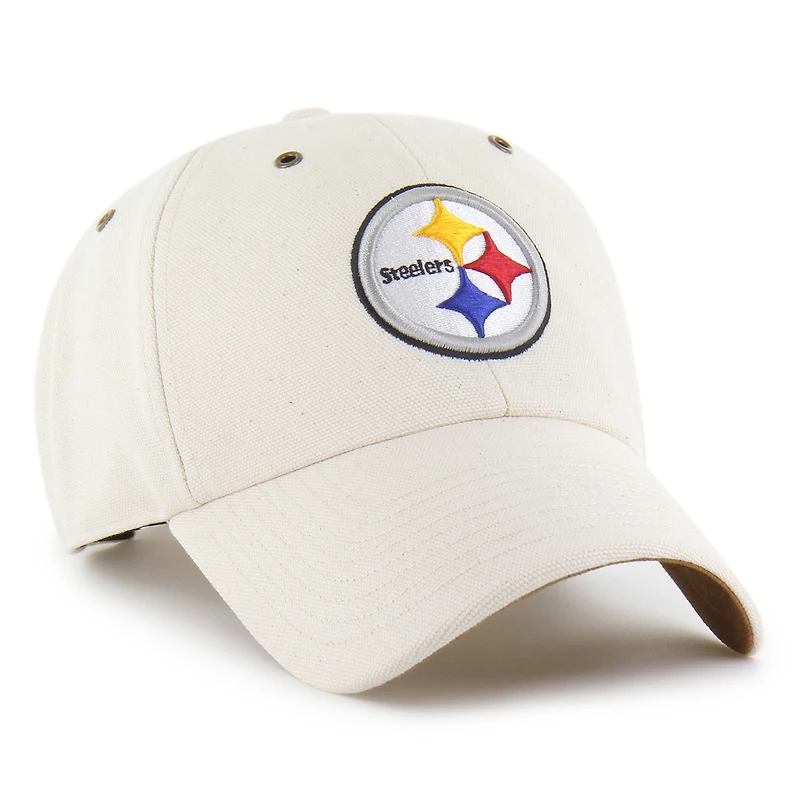 Men's Carhartt x '47 Natural Pittsburgh Steelers Undyed Clean Up Adjustable Hat