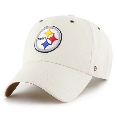 Men's Carhartt x '47 Natural Pittsburgh Steelers Undyed Clean Up Adjustable Hat