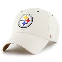 Men's Carhartt x '47 Natural Pittsburgh Steelers Undyed Clean Up Adjustable Hat