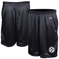 Short en maille classique noir Champion Pittsburgh Steelers pour homme