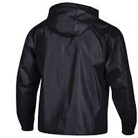 Veste coupe-vent à capuche pliable demi-zip Champion noire Pittsburgh Steelers pour homme