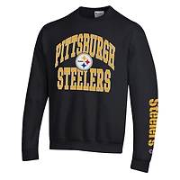 Men's Champion  Black Pittsburgh Steelers Powerblend Fleece Sweatshirt