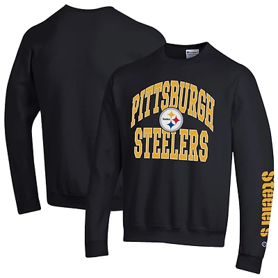 Men's Champion Black Pittsburgh Steelers Powerblend Fleece Sweatshirt