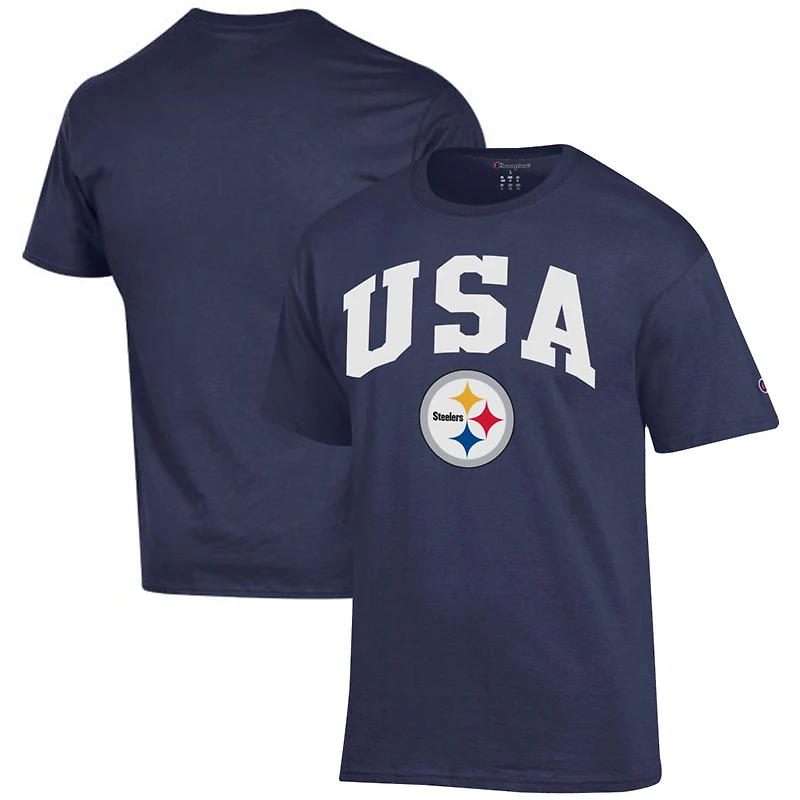 Men's Champion Navy Pittsburgh Steelers Americana T-Shirt