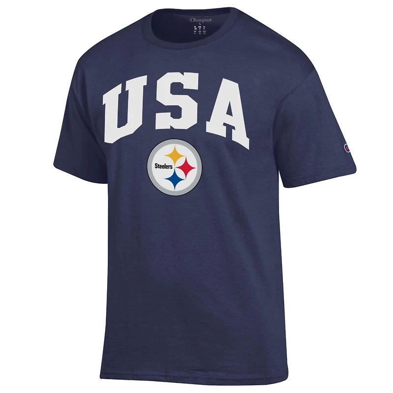 Men's Champion Navy Pittsburgh Steelers Americana T-Shirt