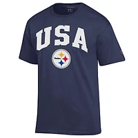 Men's Champion Navy Pittsburgh Steelers Americana T-Shirt