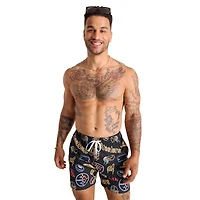 Maillot de bain classique doublé noir Chubbies Pittsburgh Steelers The Neon 5,5" pour homme
