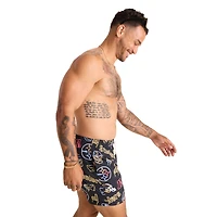 Men's Chubbies Black Pittsburgh Steelers The Neon 5.5" Classic Lined Swim Trunks