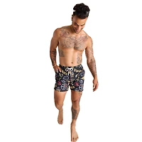 Men's Chubbies Black Pittsburgh Steelers The Neon 5.5" Classic Lined Swim Trunks