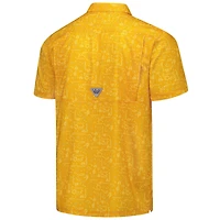 Men's Columbia PFG Gold Pittsburgh Steelers Super Slack Tide Omni-Wick Button-Up Shirt