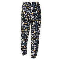 Ensemble haut à manches longues et pantalon Concepts Sport noir Pittsburgh Steelers marron pour homme