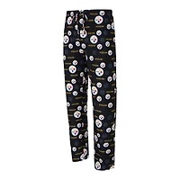 Men's Concepts Sport Black Pittsburgh Steelers Mosaic All Over Print Pants