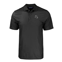 Polo extensible recyclé à imprimé géométrique ton sur pour homme, coupeur et buck, noir, avec casque des Pittsburgh Steelers, grandes tailles