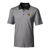 Men's Cutter & Buck Black Pittsburgh Steelers Throwback Logo Forge Tonal Stripe Stretch Polo