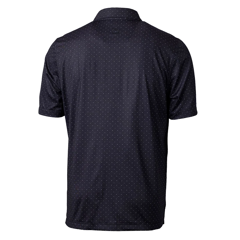Polo extensible noir à imprimé double point Pike et logo rétro des Pittsburgh Steelers pour homme Cutter & Buck