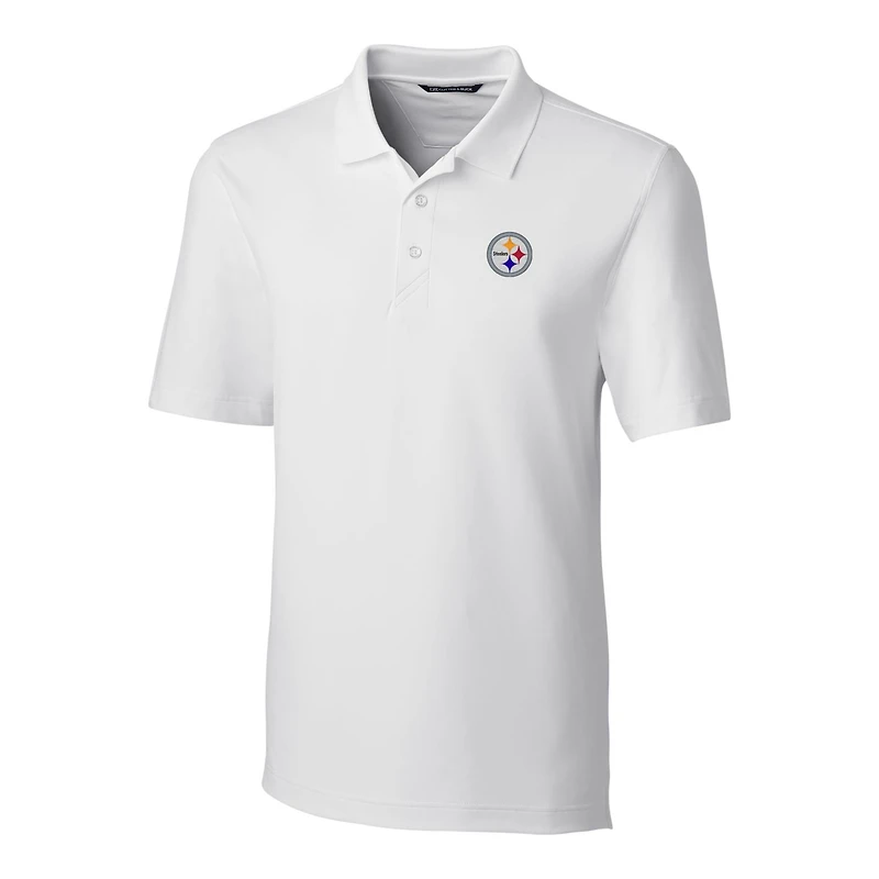 Polo extensible Forge blanc Cutter & Buck pour homme des Pittsburgh Steelers, grandes tailles