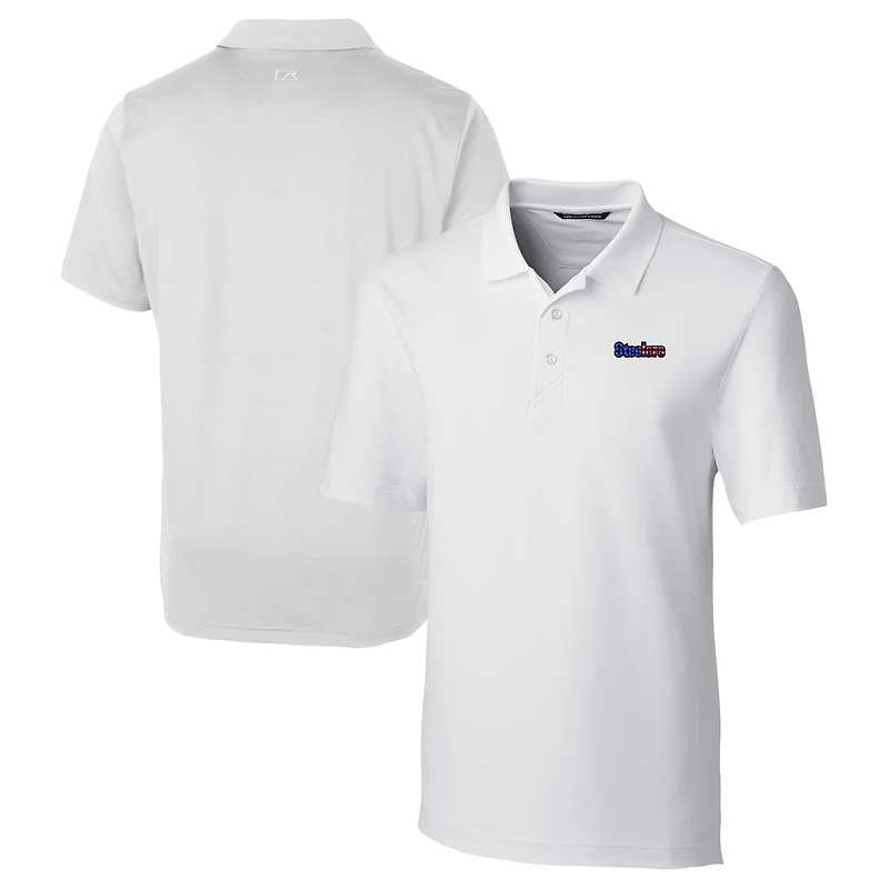 Polo extensible Team Forge blanc Cutter & Buck pour homme des Pittsburgh Steelers, grandes tailles