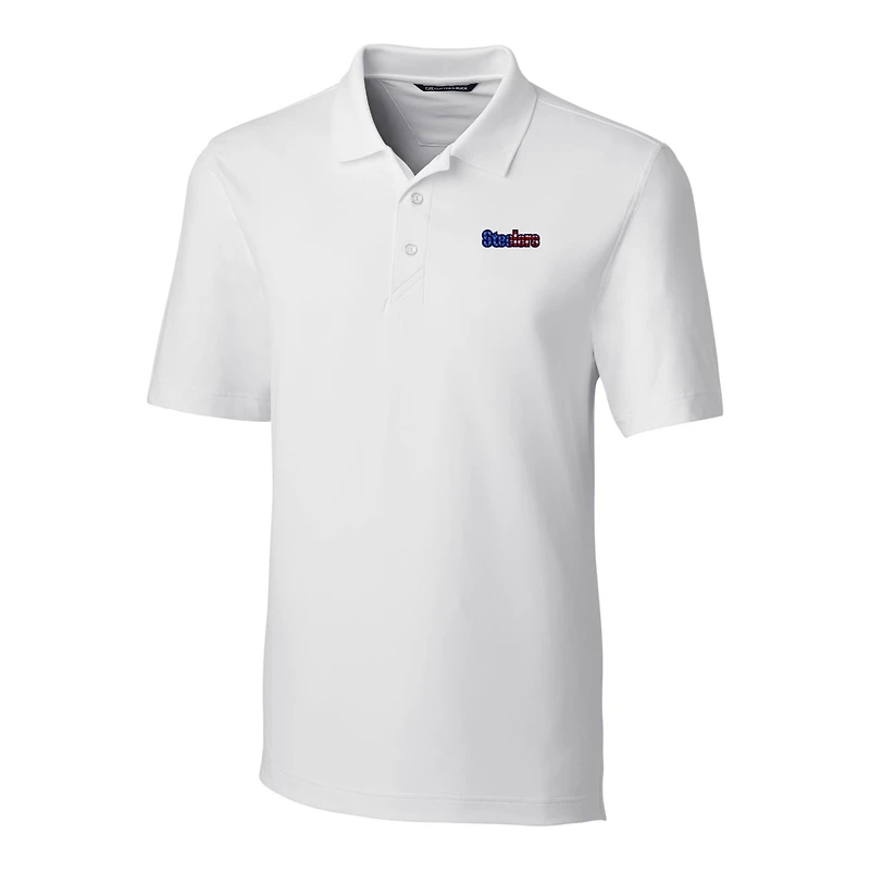 Polo extensible Team Forge blanc Cutter & Buck pour homme des Pittsburgh Steelers, grandes tailles