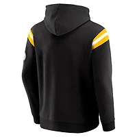 Men's Darius Rucker Collection by Fanatics Black Pittsburgh Steelers Football Washed Pullover Hoodie