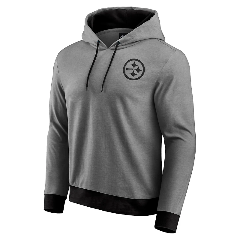 Men's Darius Rucker Collection by Fanatics Black Pittsburgh Steelers Tonal Knit Pullover Hoodie