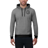 Men's Darius Rucker Collection by Fanatics Black Pittsburgh Steelers Tonal Knit Pullover Hoodie