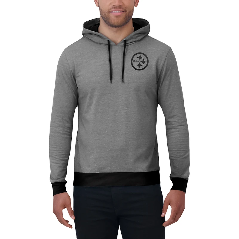 Men's Darius Rucker Collection by Fanatics Black Pittsburgh Steelers Tonal Knit Pullover Hoodie