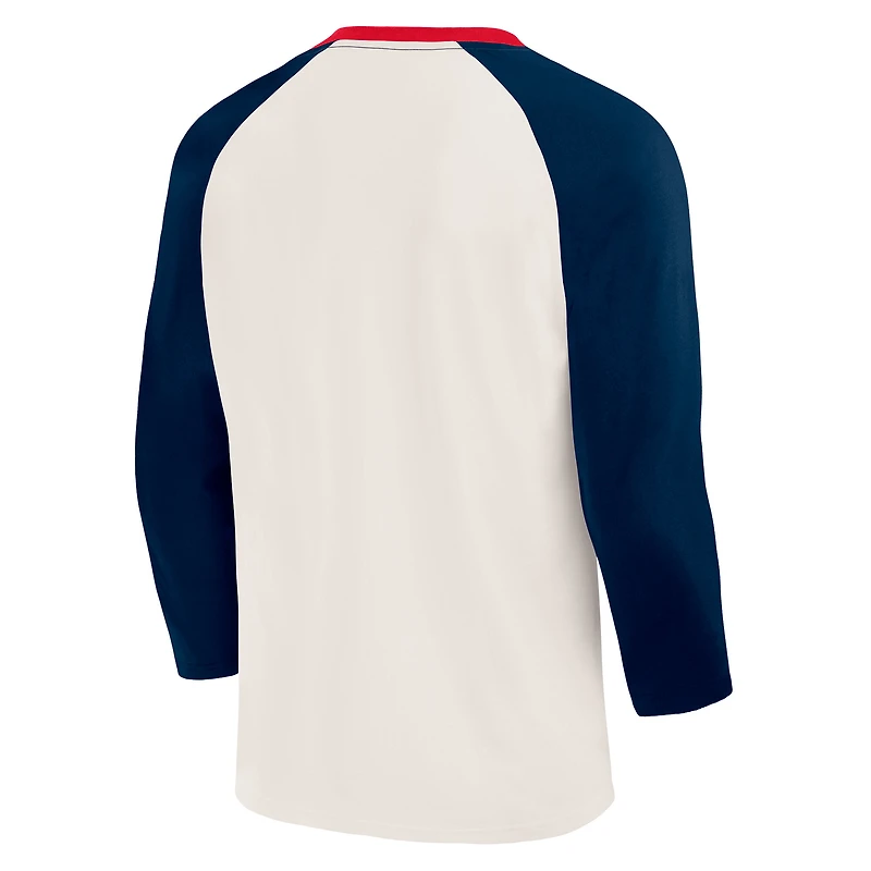 Collection Darius Rucker pour homme par Fanatics - T-shirt raglan blanc/marine Pittsburgh Steelers Americana à manches 3/4