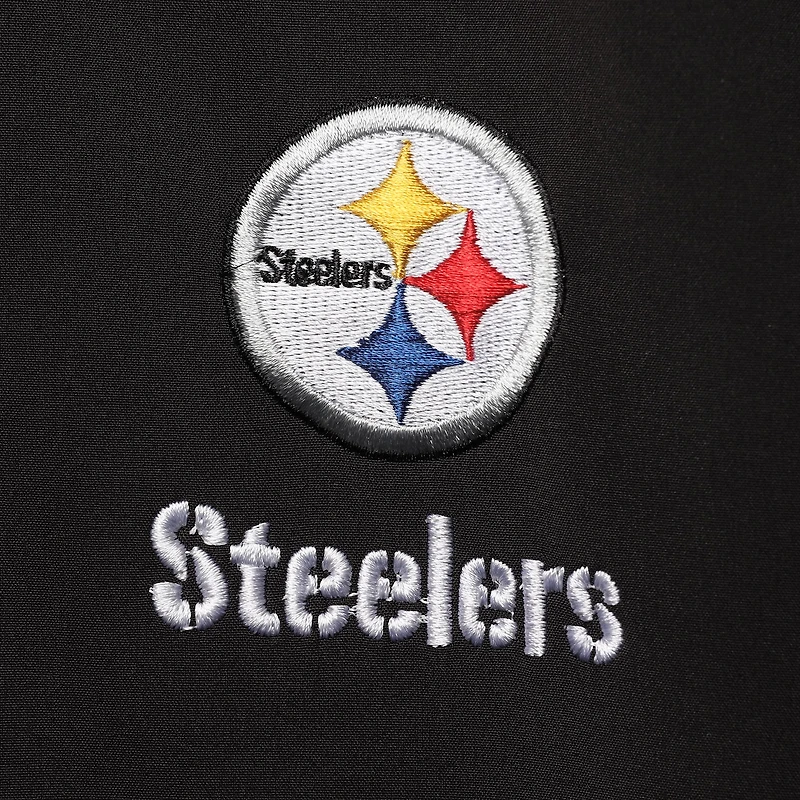 Men's Dunbrooke Black/Gray Pittsburgh Steelers Alpha Full-Zip Jacket