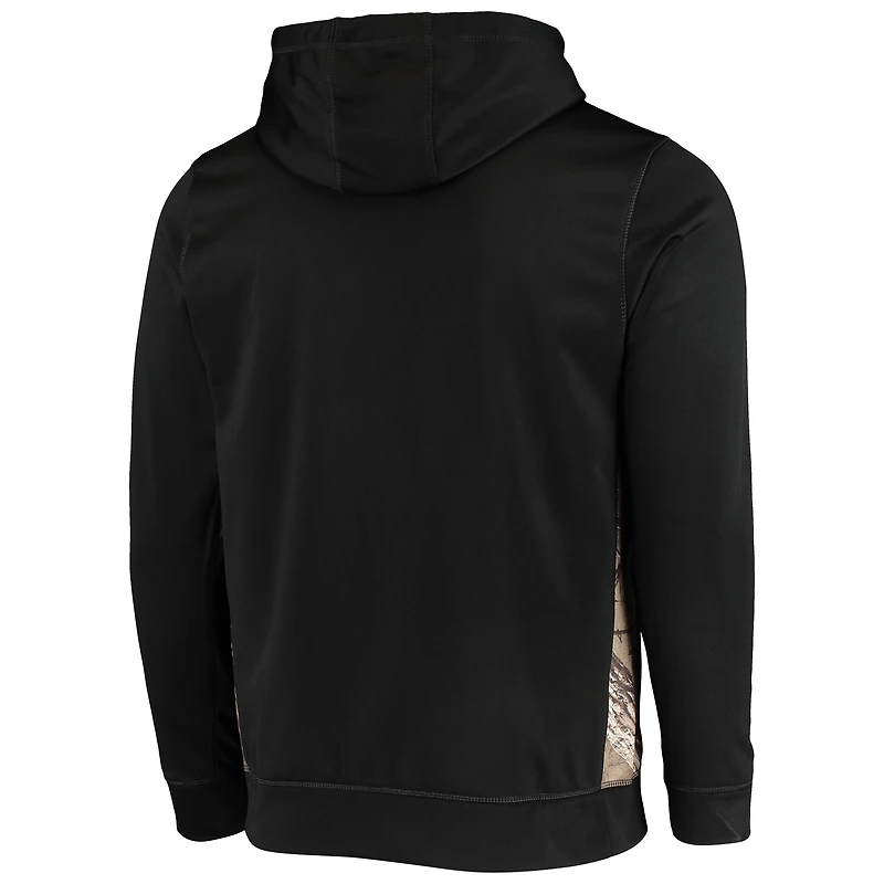 Sweat à capuche zippé Dunbrooke noir/camouflage Realtree Pittsburgh Steelers Decoy Tech Fleece pour homme