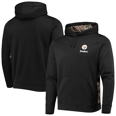 Sweat à capuche Ranger noir/camouflage Realtree pour homme, avec logo des Steelers de Pittsburgh, la marque Dunbrooke.