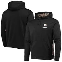 Sweat à capuche Ranger noir/camouflage Realtree pour homme, avec logo des Steelers de Pittsburgh, la marque Dunbrooke.