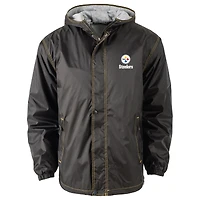 Dunbrooke Noir Pittsburgh Steelers Big & Tall Legacy Stadium Veste entièrement zippée pour homme