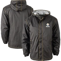 Dunbrooke Noir Pittsburgh Steelers Big & Tall Legacy Stadium Veste entièrement zippée pour homme