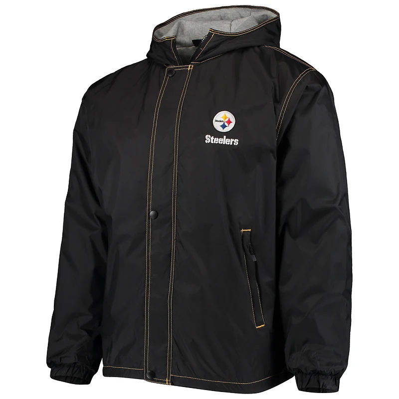 Men's Dunbrooke Black Pittsburgh Steelers Logo Legacy Stadium Full-Zip Jacket