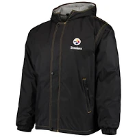 Men's Dunbrooke Black Pittsburgh Steelers Logo Legacy Stadium Full-Zip Jacket
