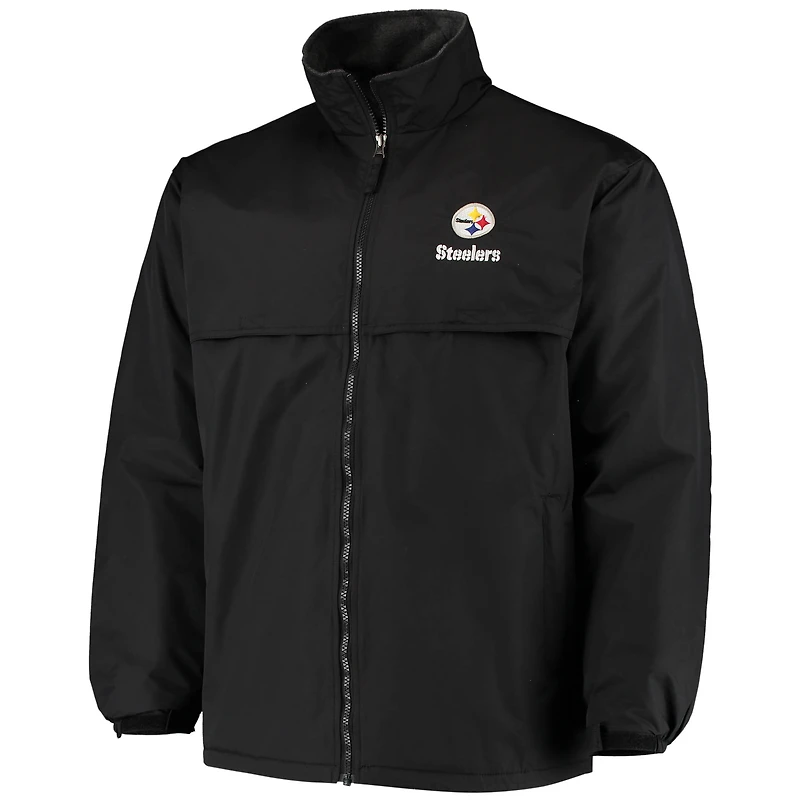 Veste en molleton entièrement zippée Dunbrooke Pittsburgh Steelers Triumph pour hommes, noire