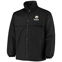 Veste en molleton entièrement zippée Dunbrooke Pittsburgh Steelers Triumph pour hommes, noire