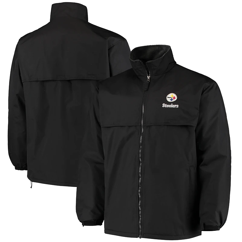 Veste en molleton entièrement zippée Dunbrooke Pittsburgh Steelers Triumph pour hommes, noire