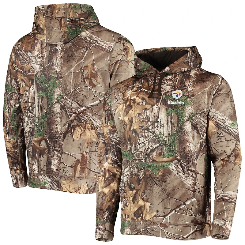 Sweat à capuche en polaire technique Dunbrooke Realtree Camo Pittsburgh Steelers Circle Champion pour homme
