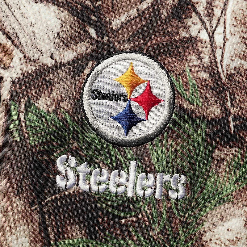 Sweat à capuche Dunbrooke Realtree Camo Pittsburgh Steelers Circle Champion Tech Fleece pour homme