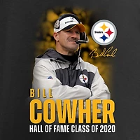 Fanatics pour hommes Bill Cowher Noir Pittsburgh Steelers 2020 Pro Football Hall of Fame Intronisé Entraîneur T-shirt graphique