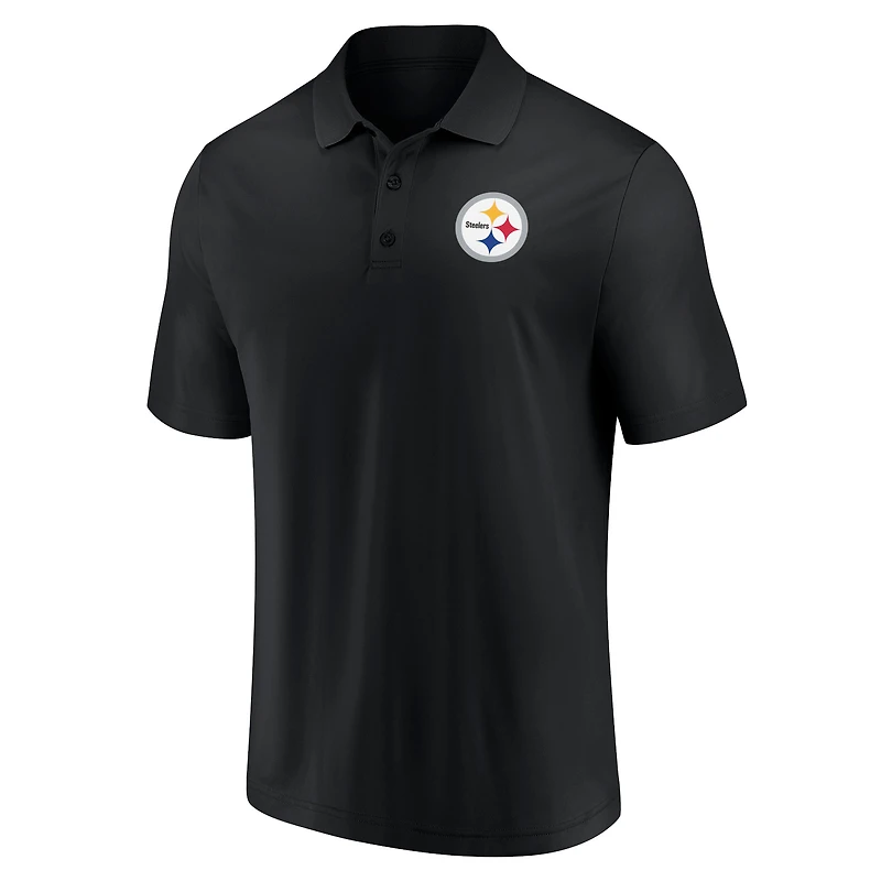 Ensemble de 2 polos Fanatics pour hommes noir/or Pittsburgh Steelers domicile et extérieur