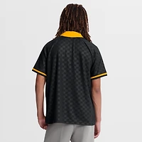 Polo raglan à col en V noir et or Pittsburgh Steelers Homerun de Fanatics pour homme