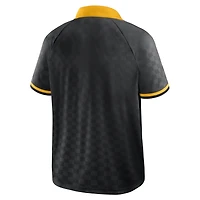 Men's Fanatics Black/Gold Pittsburgh Steelers Homerun Raglan V-Neck Polo