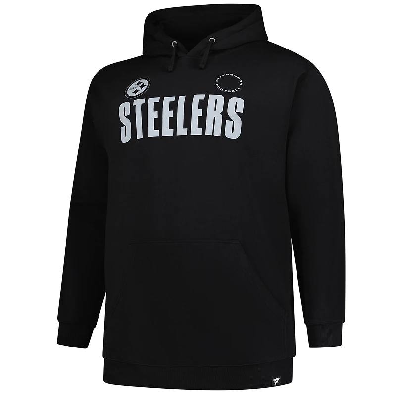 Sweat à capuche noir Fanatics pour homme, motif Chip Shot, grand et grand, des Pittsburgh Steelers
