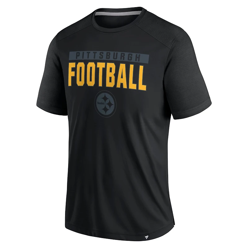 T-shirt Fanatics pour homme, noir, défenseur des Steelers de Pittsburgh