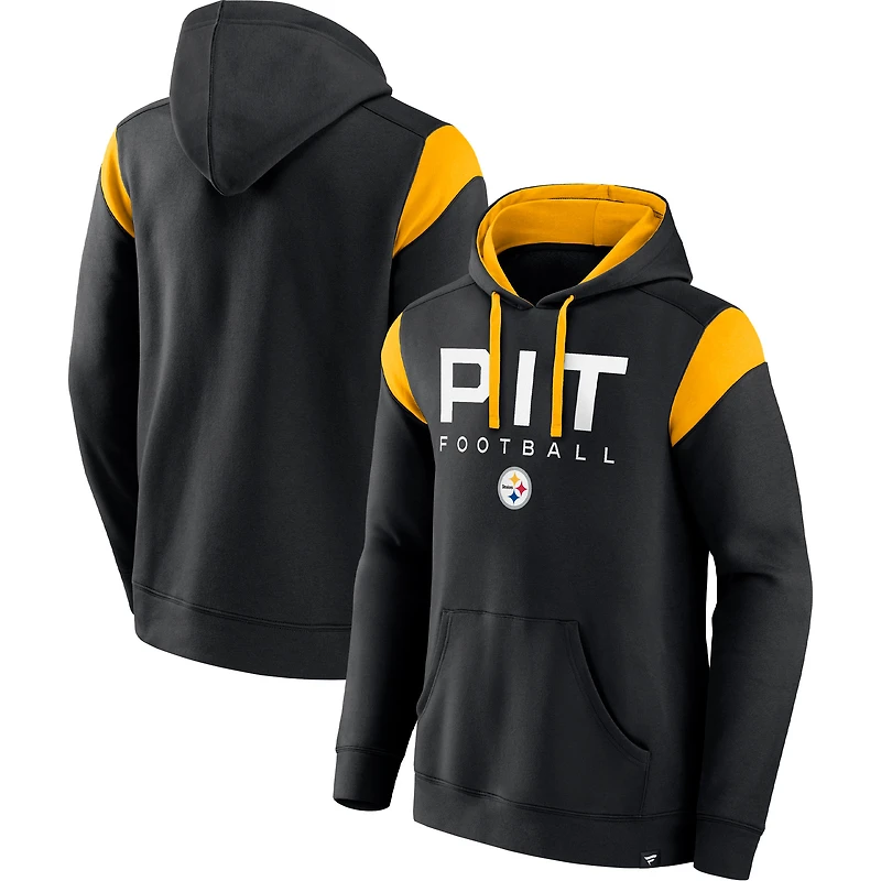Sweat à capuche noir Fanatics pour hommes des Steelers de Pittsburgh Call The Shot