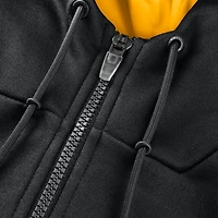 Sweat à capuche zippé noir pour homme Fanatics des Pittsburgh Steelers Checkdown Pass